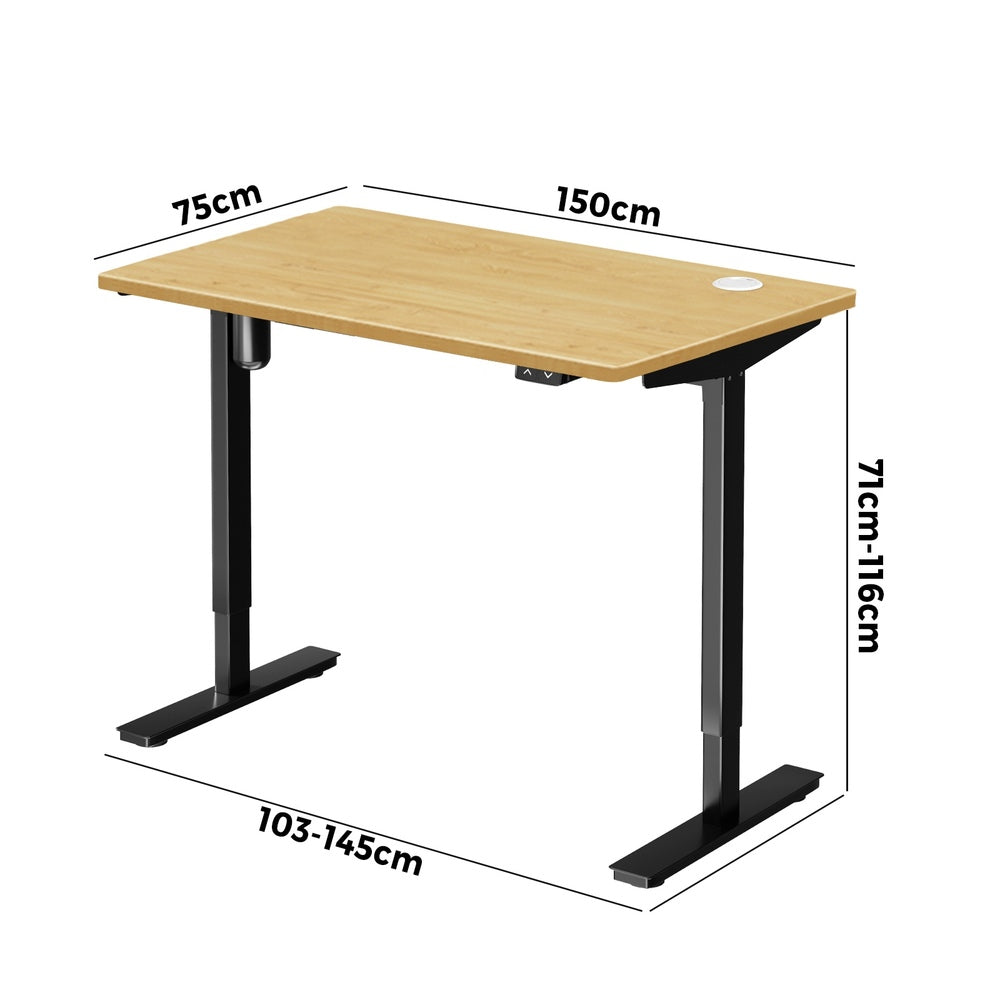 Electric Standing Desk Single Motor Height Adjustable Sit Stand Table