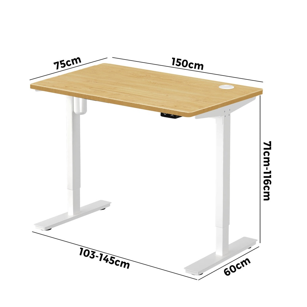 Electric Standing Desk Single Motor Height Adjustable Sit Stand Table