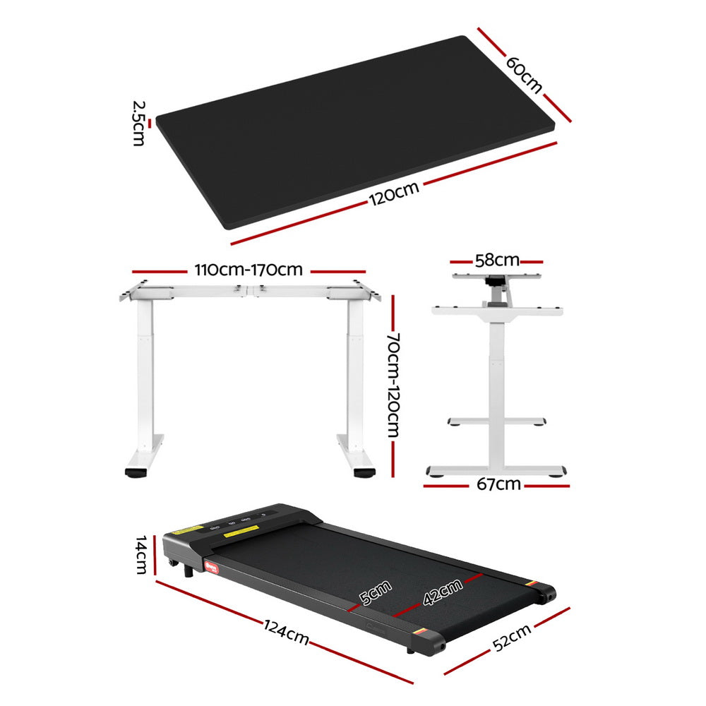 140CM Standing Desk & 400MM Walking Pad Treadmill