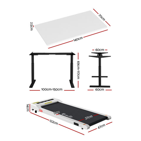 140CM Standing Desk with 360MM Electric Walking Pad