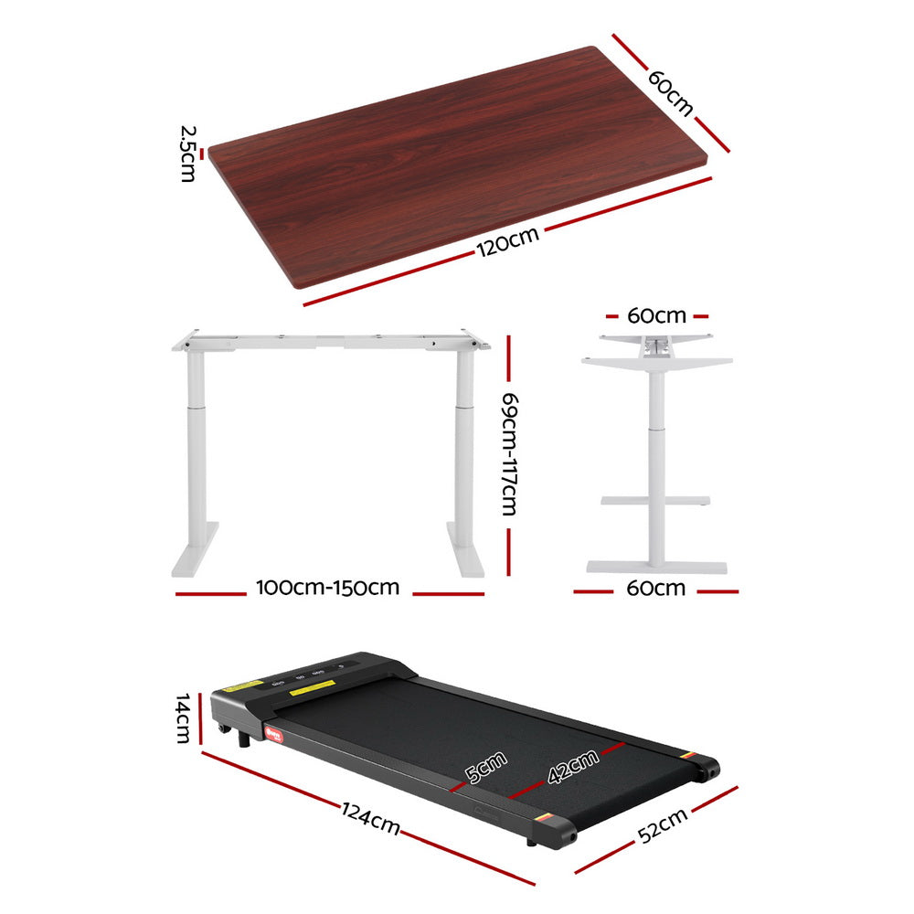 120CM Standing Desk & 400MM Walking Pad Treadmill