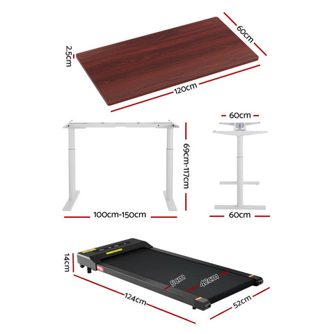 120CM Standing Desk & 400MM Walking Pad Treadmill