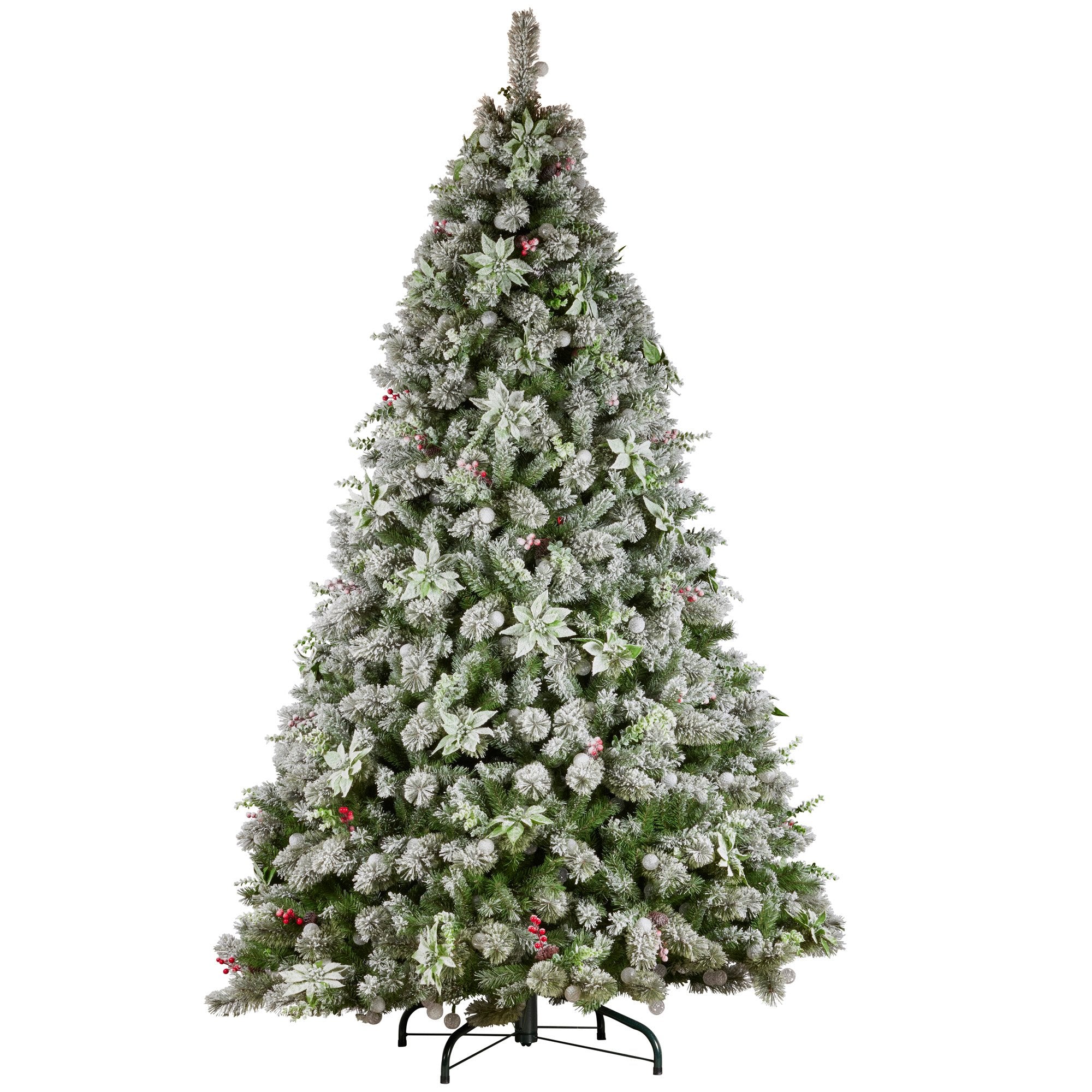 Snowy Crown Pine 2.7m Multicolour Pre-Lit Christmas Tree with 2429 Tips