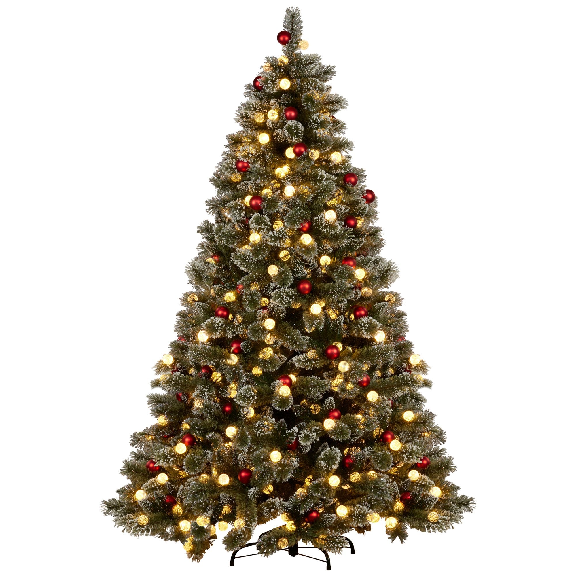 Snowy Bristle 1.8m Multicolour Pre-Lit Christmas Tree with 948 Tips