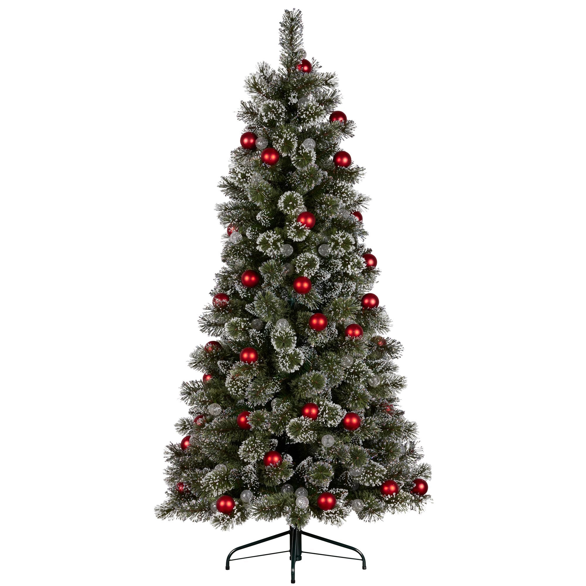 Snowy Bristle 2.3m Slim Multicolour Pre-Lit Christmas Tree with 917 Tips