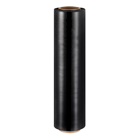 500mm x 400m Black Stretch Film Pallet Shrink Wrap - 1 Roll