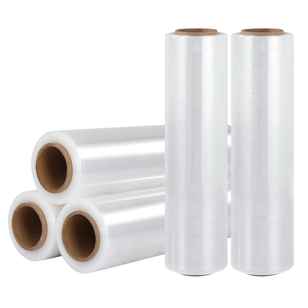 500mm x 400m Clear Stretch Film Pallet Shrink Wrap - 5 Rolls