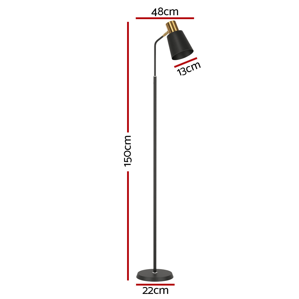 Floor Lamp LED Light Stand Modern Home Living Room Office Reading Black