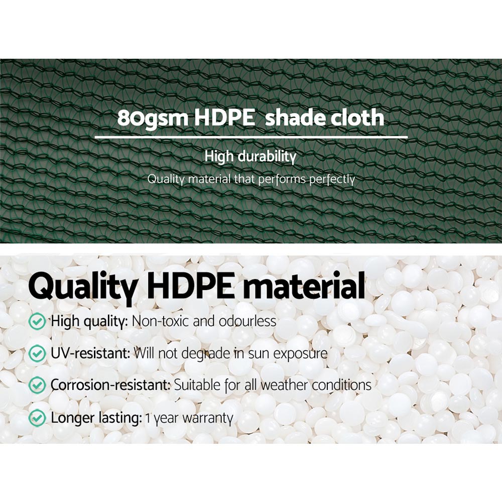 30% Shade Cloth 3.66x10m Shadecloth Wide Heavy Duty White