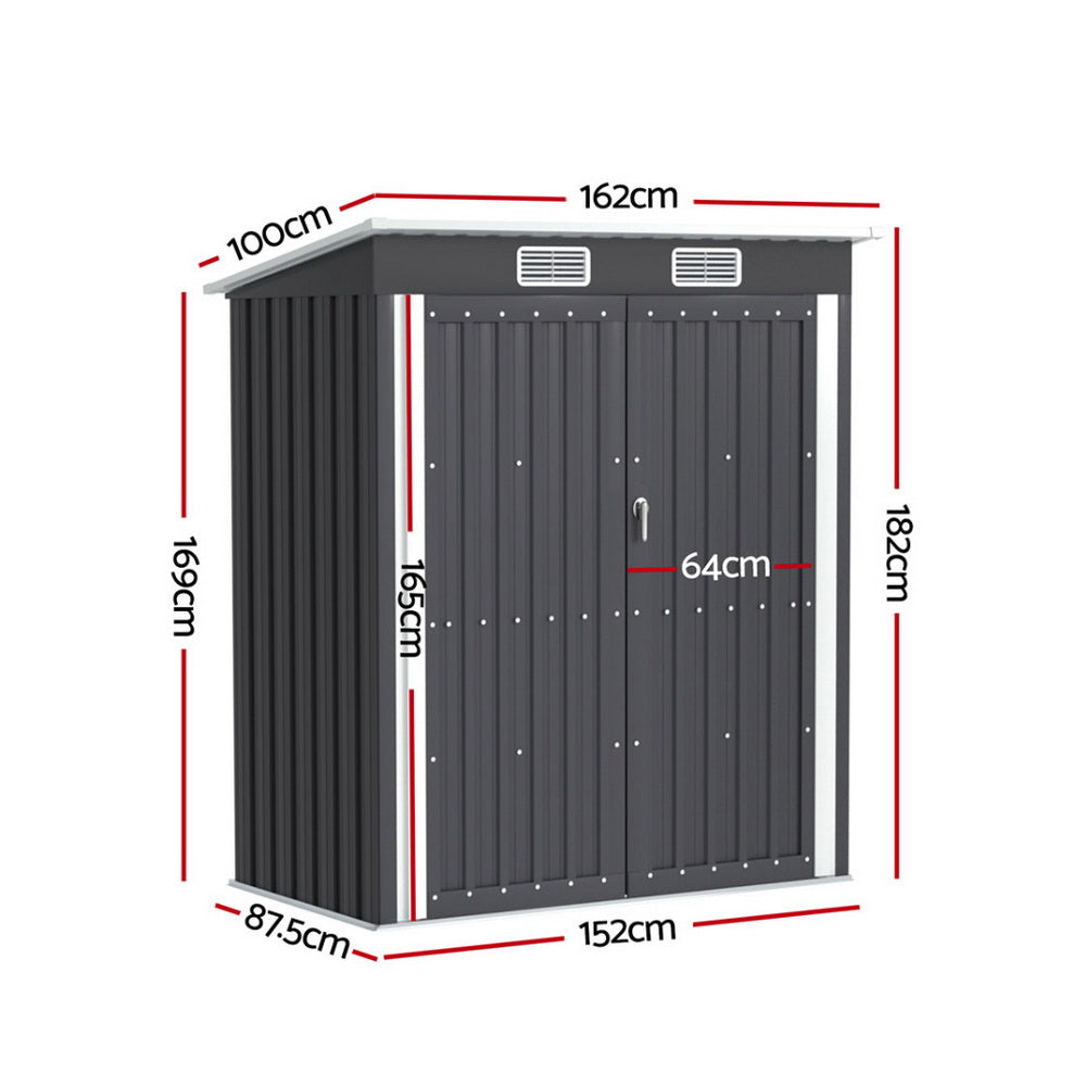 Garden Shed 1.62x1M Outdoor Storage Tool Workshop House Shelter