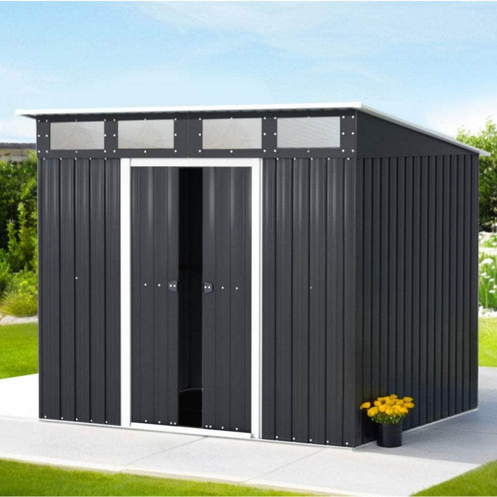 Garden Shed 2.38X1.99M Outdoor Storage Tool Workshop House Shelter