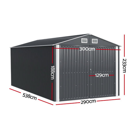 Garden Shed Sheds Outdoor Storage 3X5.38M Tool Workshop House Shelter