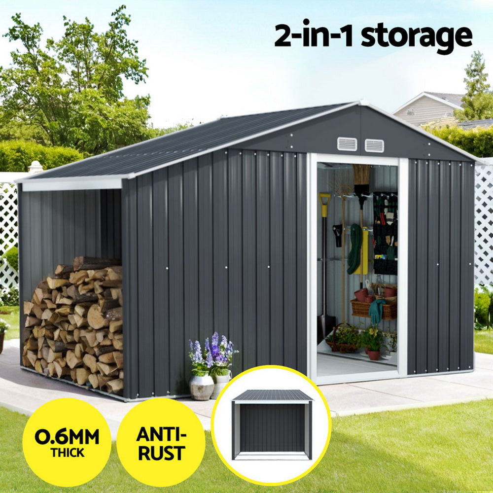 Garden Shed 3.22X1.96M Outdoor Storage Tool Workshop House Shelter