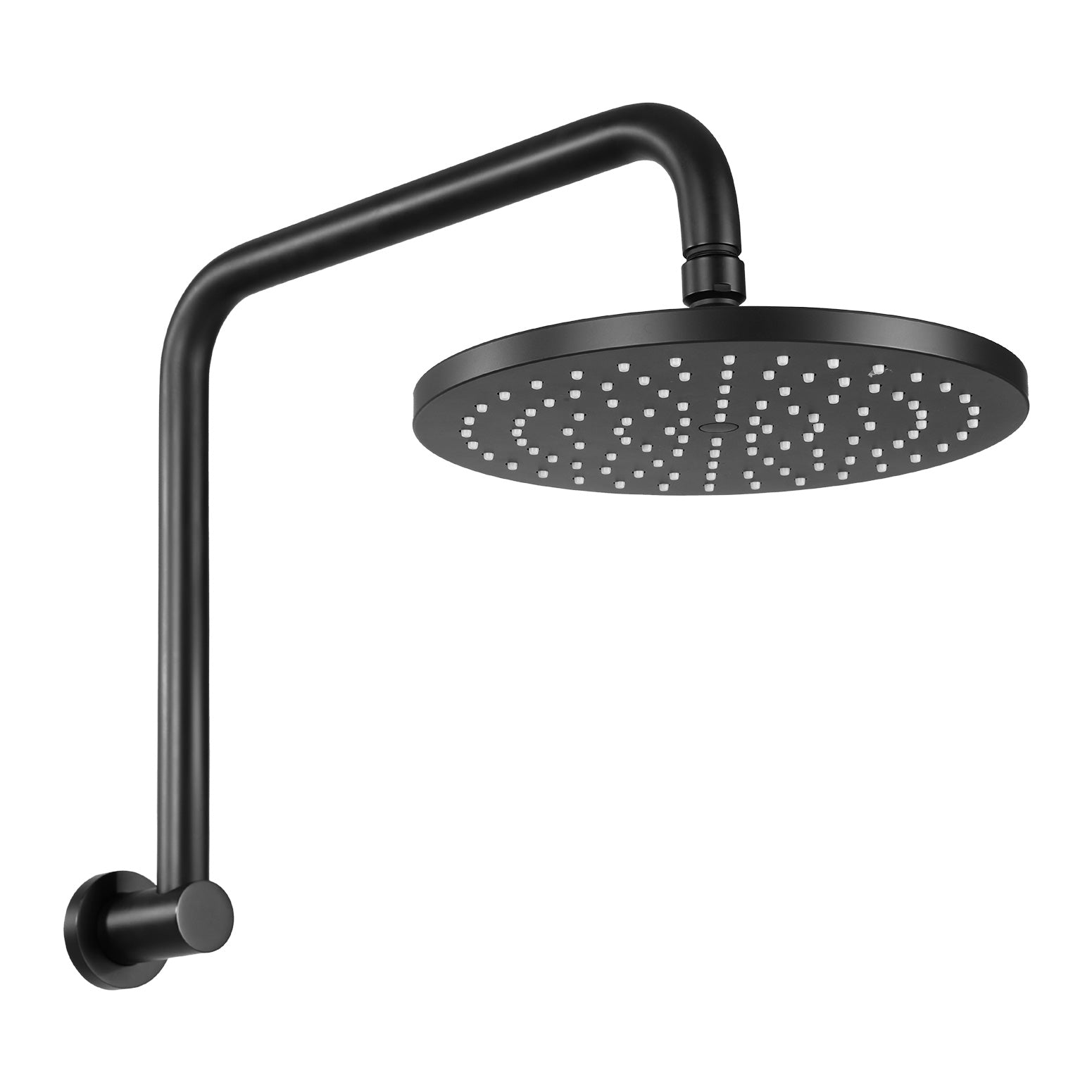 9'' Rain Shower Head Overhead High-pressure Swivel Black/Silver