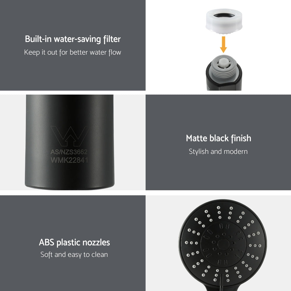 Powerful Round/Square Black/Silver High Pressure Shower Head