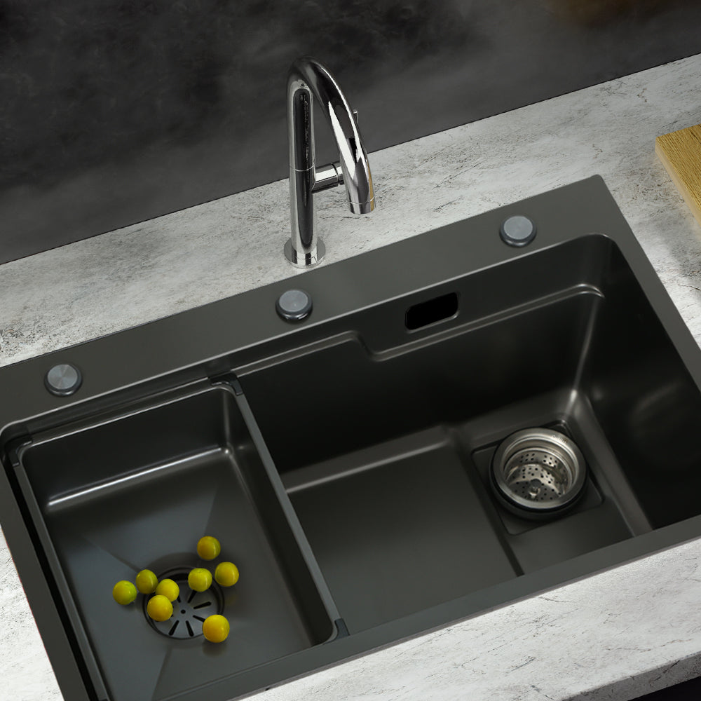 75x45cm Kitchen Sink - Stainless Steel Single Bowl