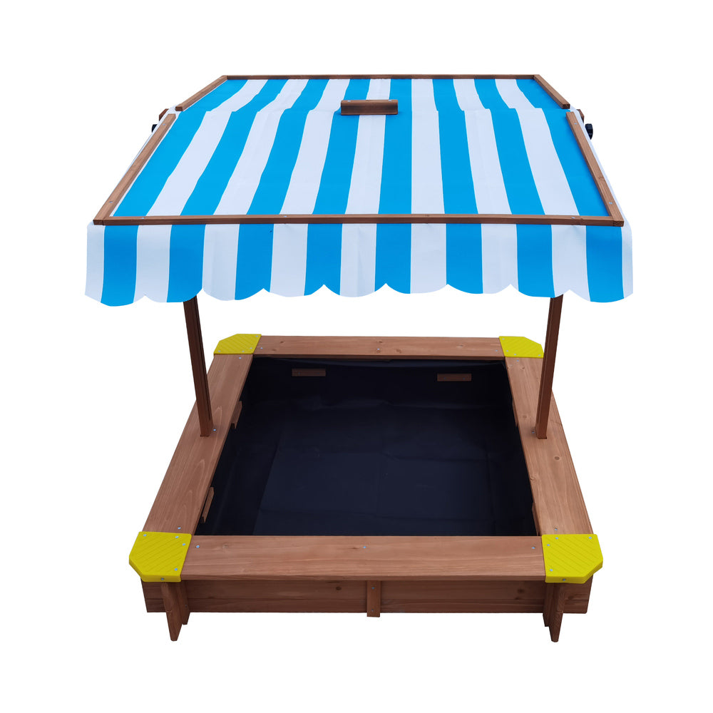 Mazam Sandpit Kids Toy Sandbox with Canopy 95 x 95 x 95cm