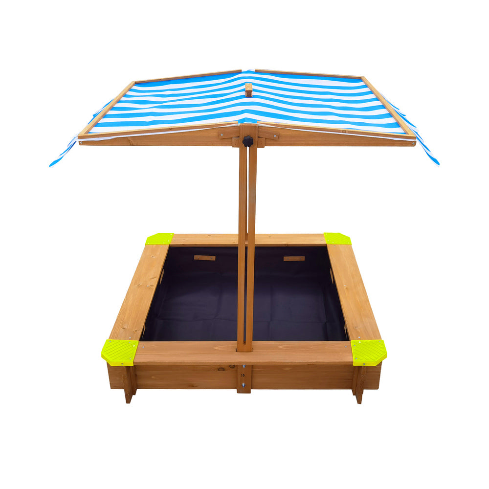 Mazam Sandpit Kids Toy Sandbox with Canopy 95 x 95 x 95cm