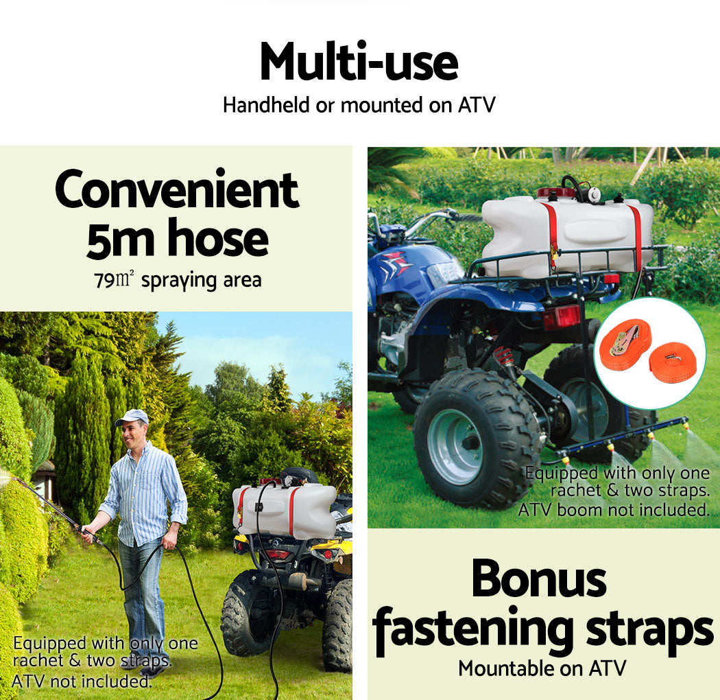 Heavy-Duty 100L Weed Sprayer with Fixed Boom