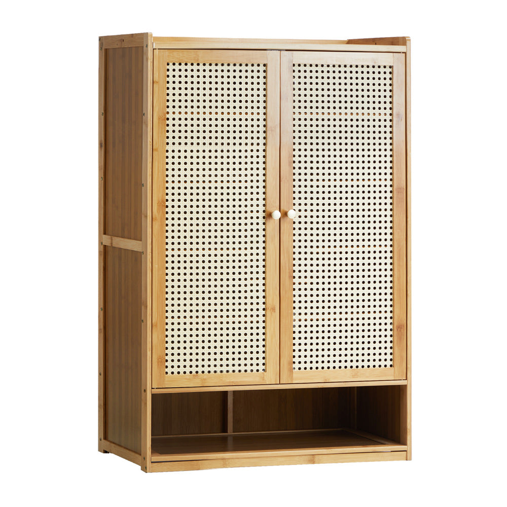 shoe-storage-cabinet-2-doors-rattan-black