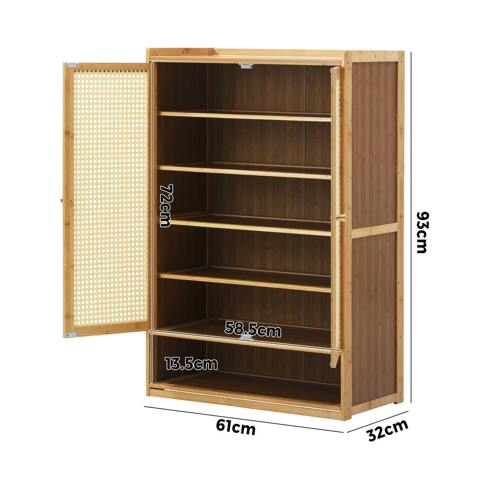 shoe-storage-cabinet-2-doors-rattan-black