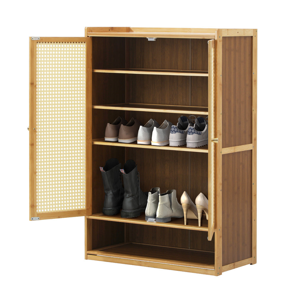 shoe-storage-cabinet-2-doors-rattan-black