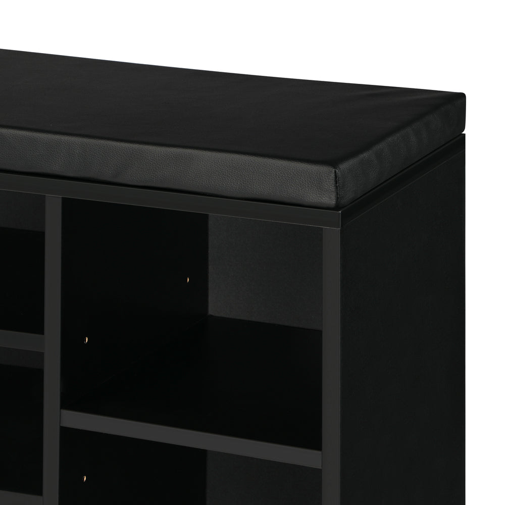 Shoe Bench 105cm Shoe Storage Cabinet Orgaiser Rack Storage Shelf Black