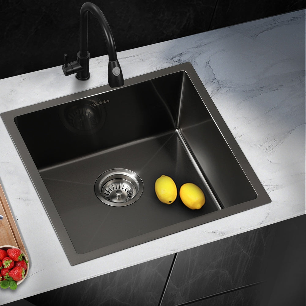 Kitchen Sink Basin Stainless Steel Bathroom Laundry Single Bowl