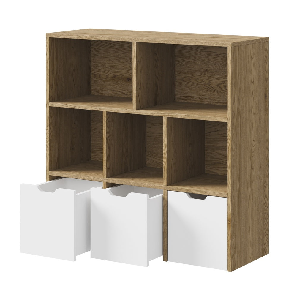 Kids Storage Organiser Cabinet With Removable Box Natural