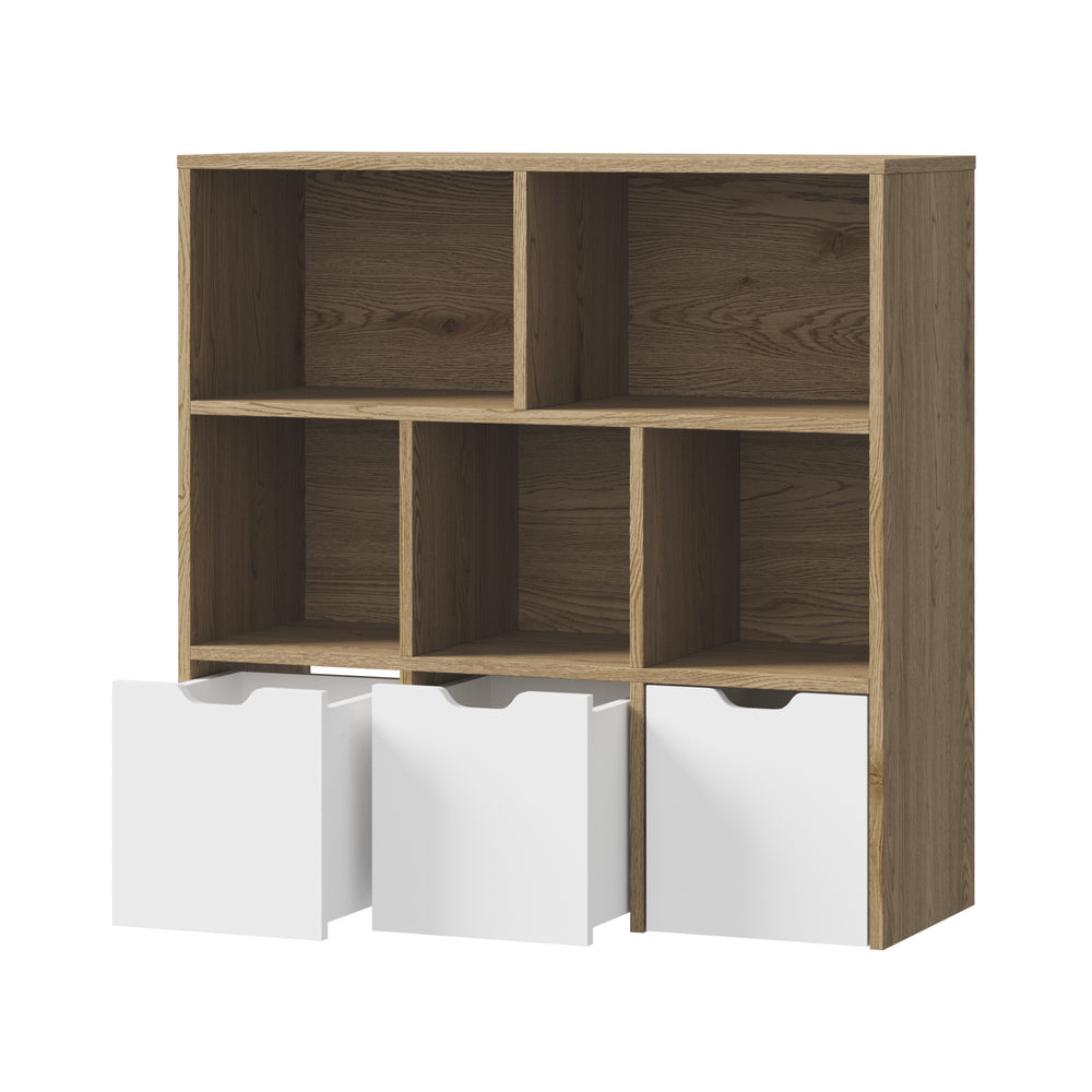 Kids Storage Organiser Cabinet With Removable Box Natural