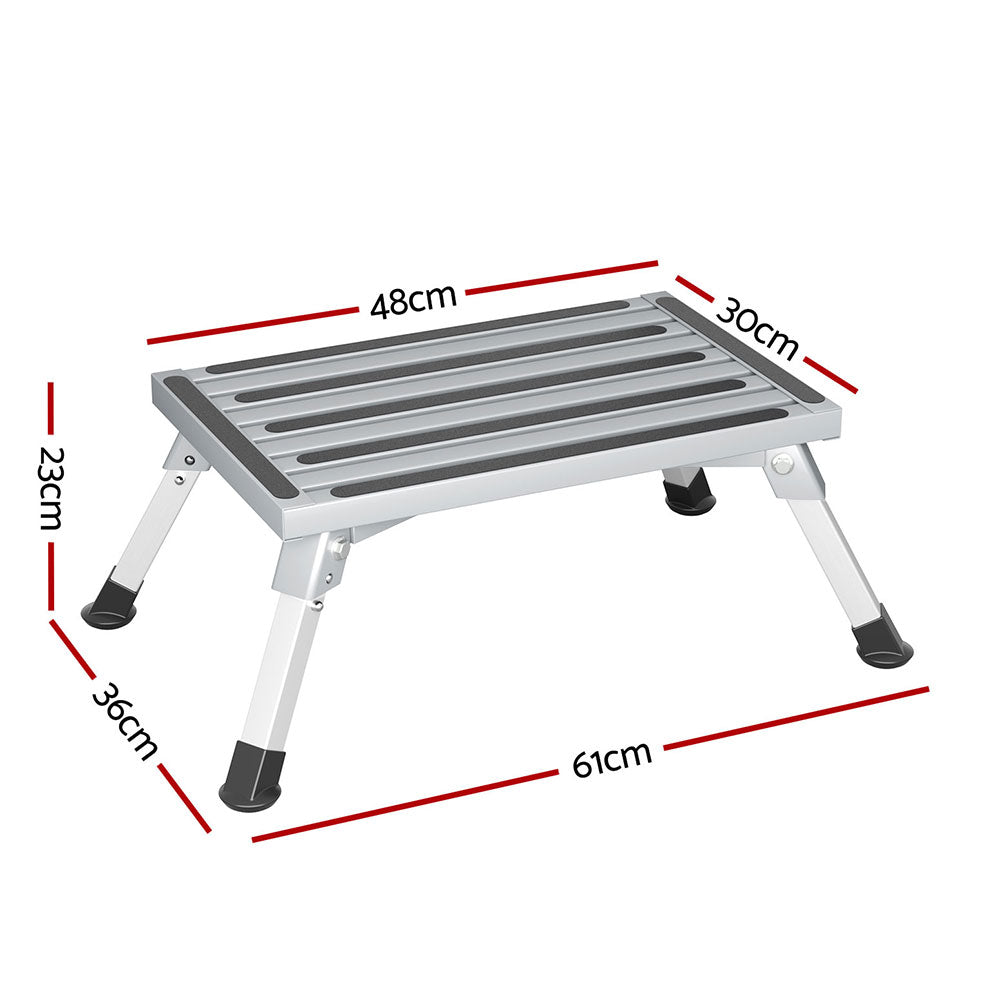 Caravan Step Folding Aluminium Step Ladder Stool