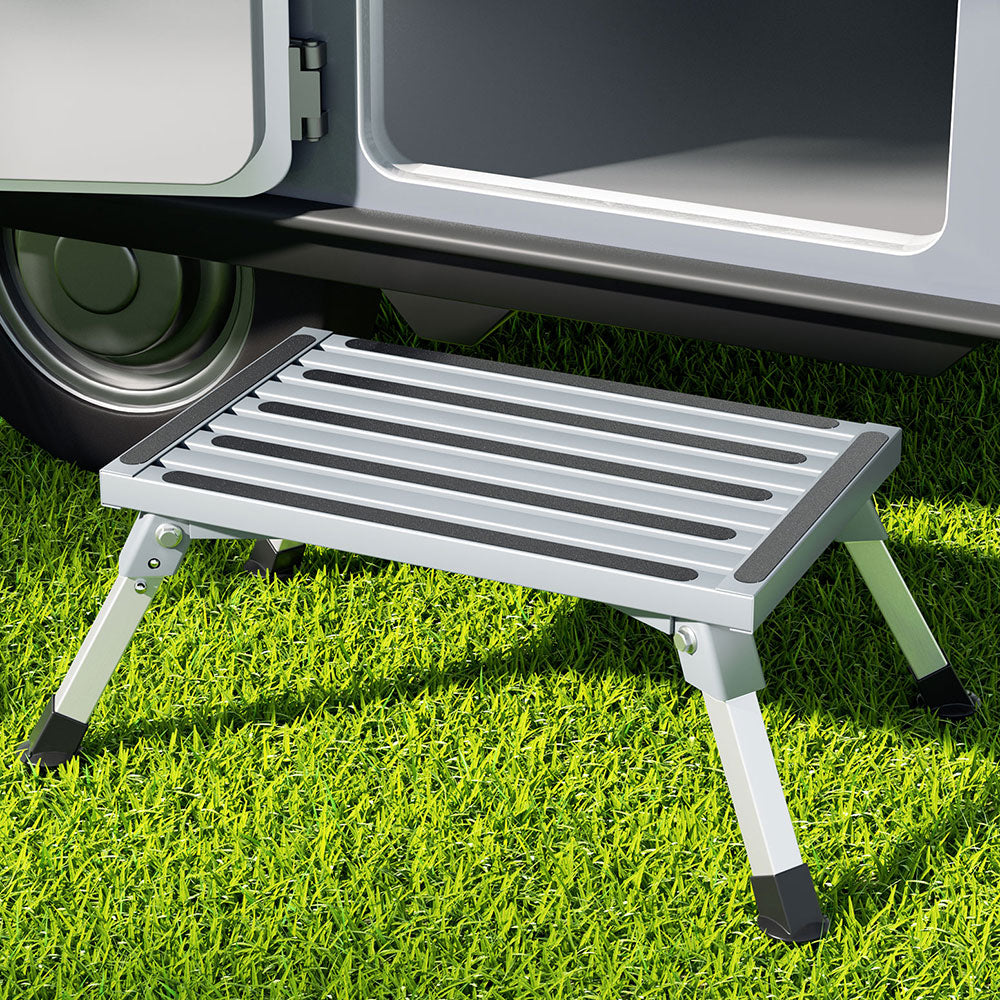 Caravan Step Folding Aluminium Step Ladder Stool