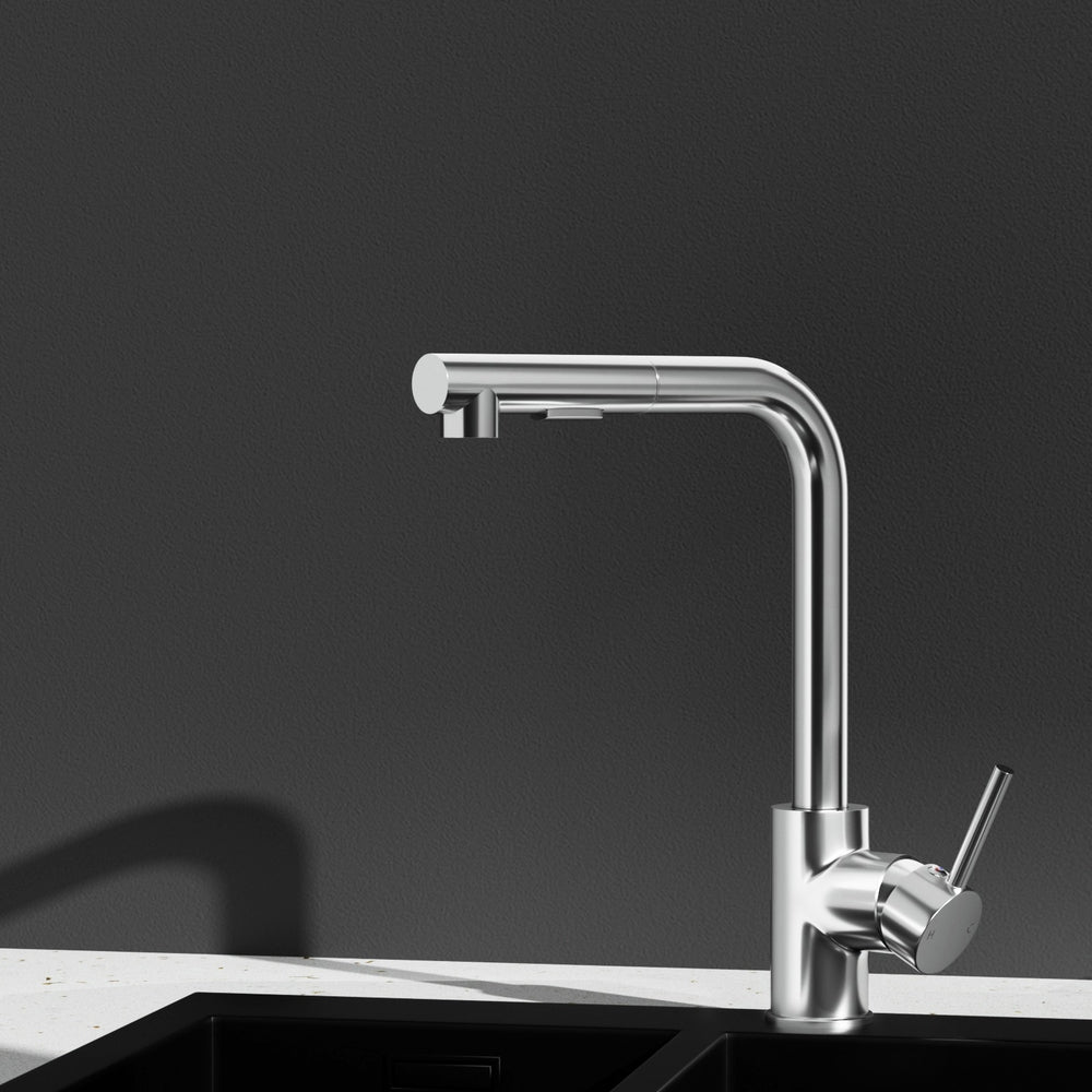 Pull Out Kitchen Mixer Tap - Swivel Rectangle/Round