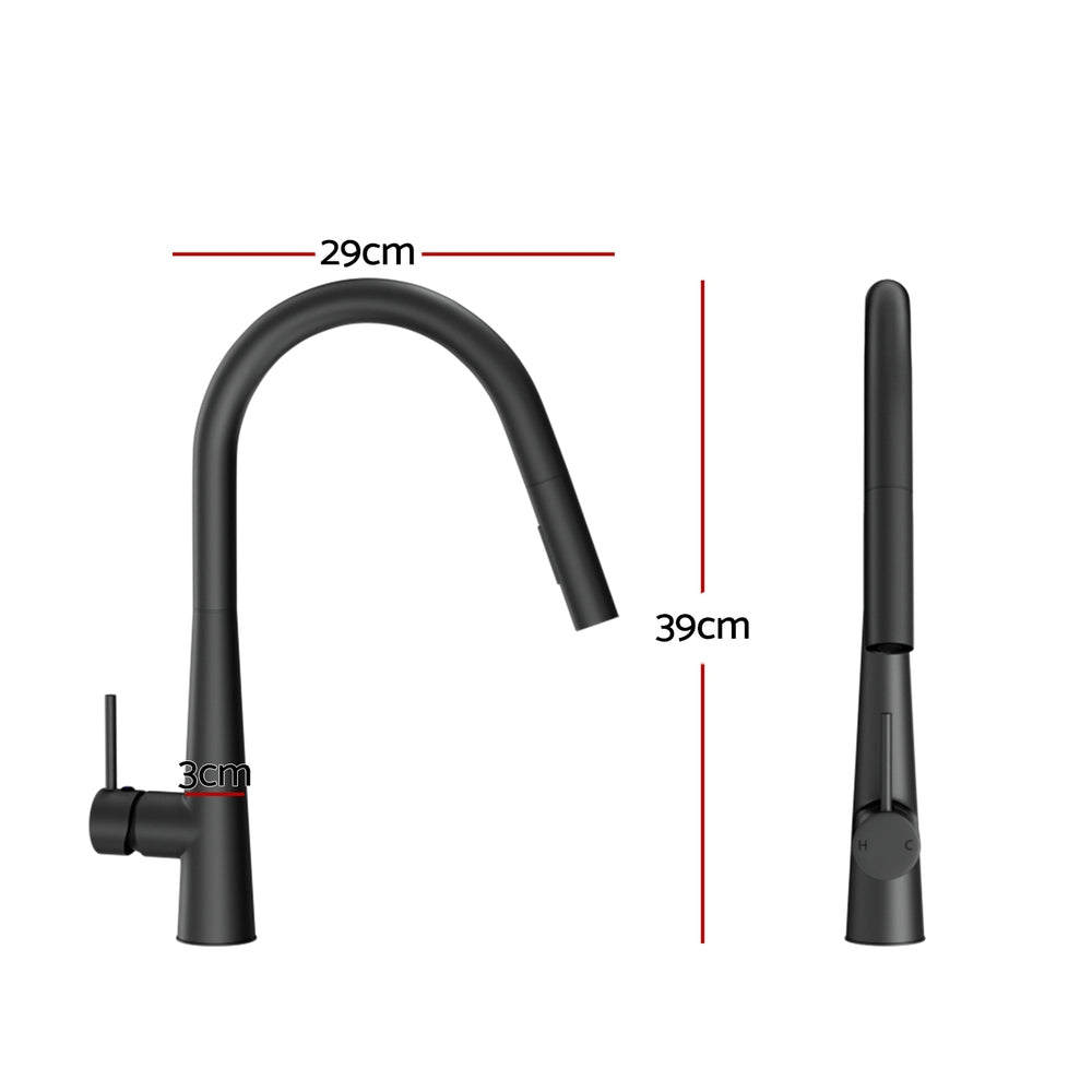 Pull Out Kitchen Mixer Tap - Swivel Rectangle/Round