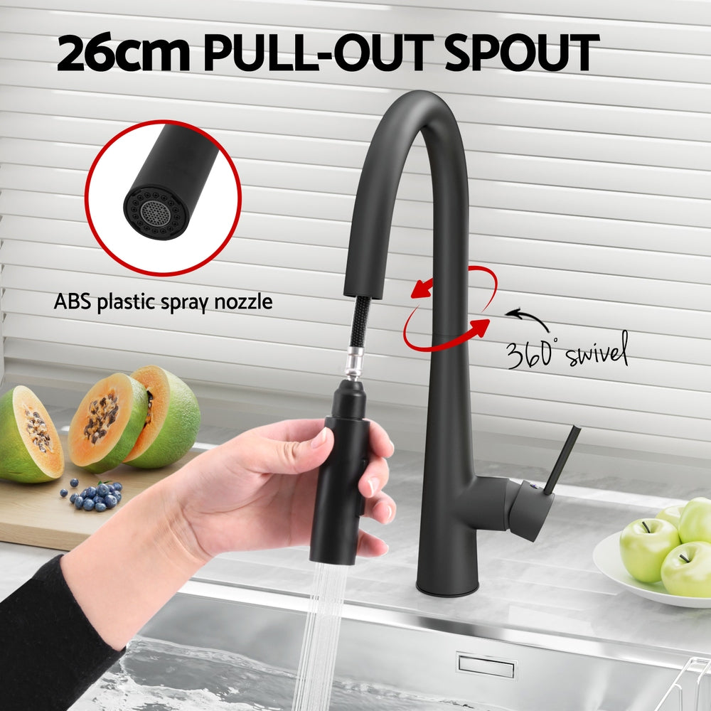 Pull Out Kitchen Mixer Tap - Swivel Rectangle/Round