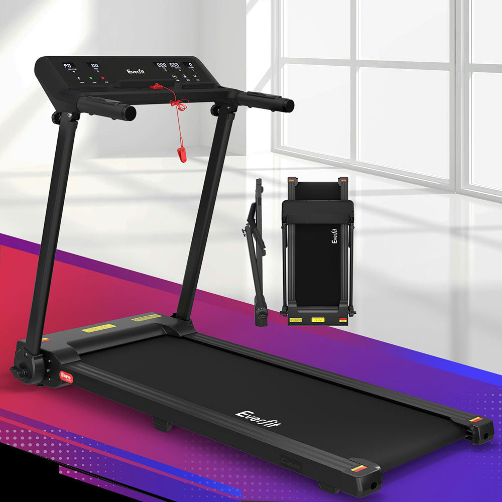 Sleek Foldable Electric Treadmill - 450MM Black