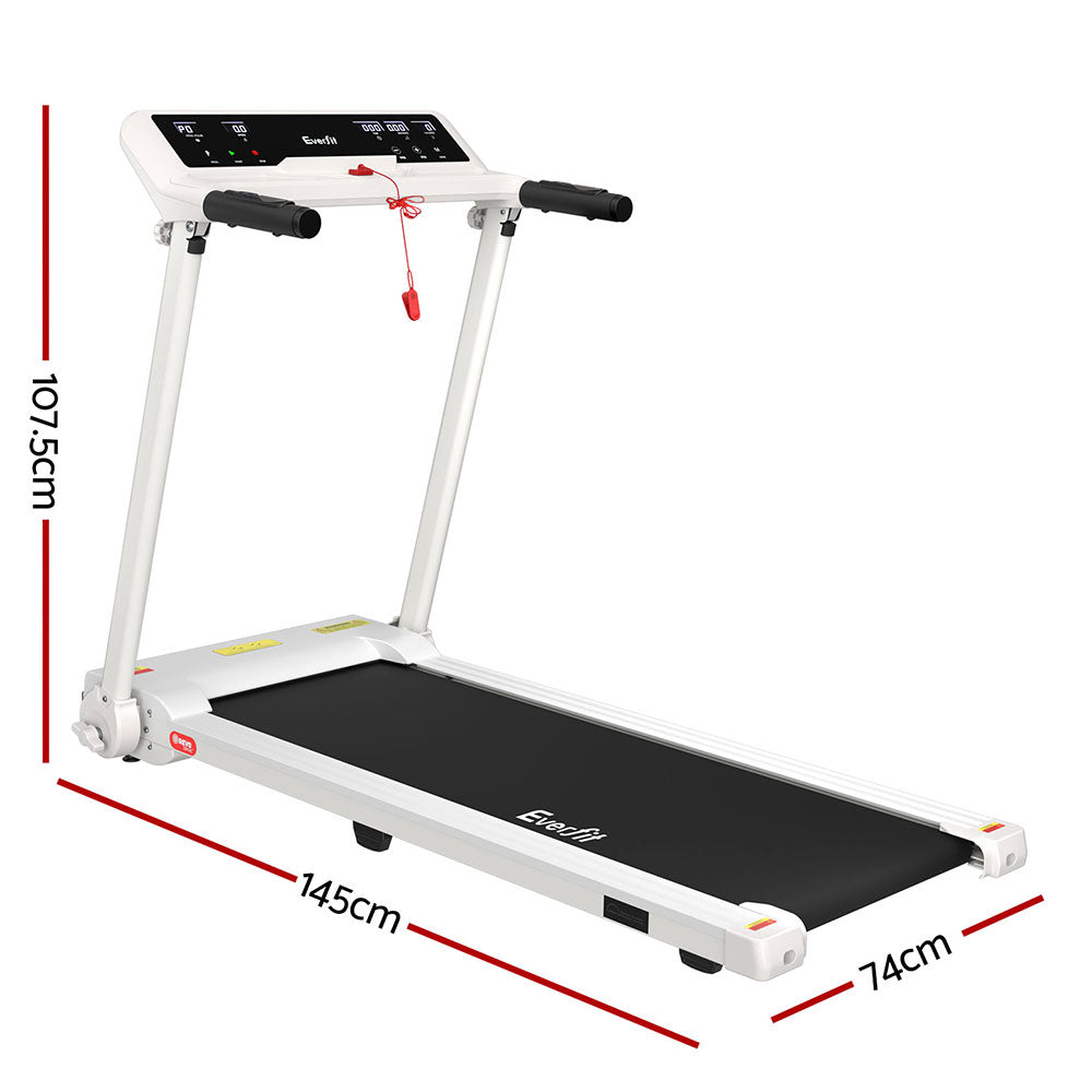 Foldable Treadmill - Home Gym Fitness 450mm White