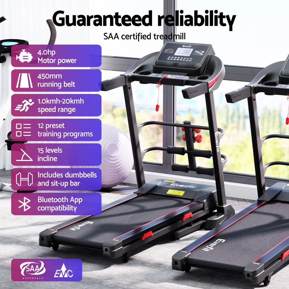 Modern Electric Treadmill with Sit-Up Bar