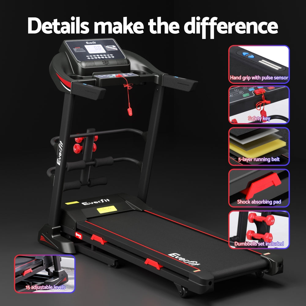 Modern Electric Treadmill with Sit-Up Bar