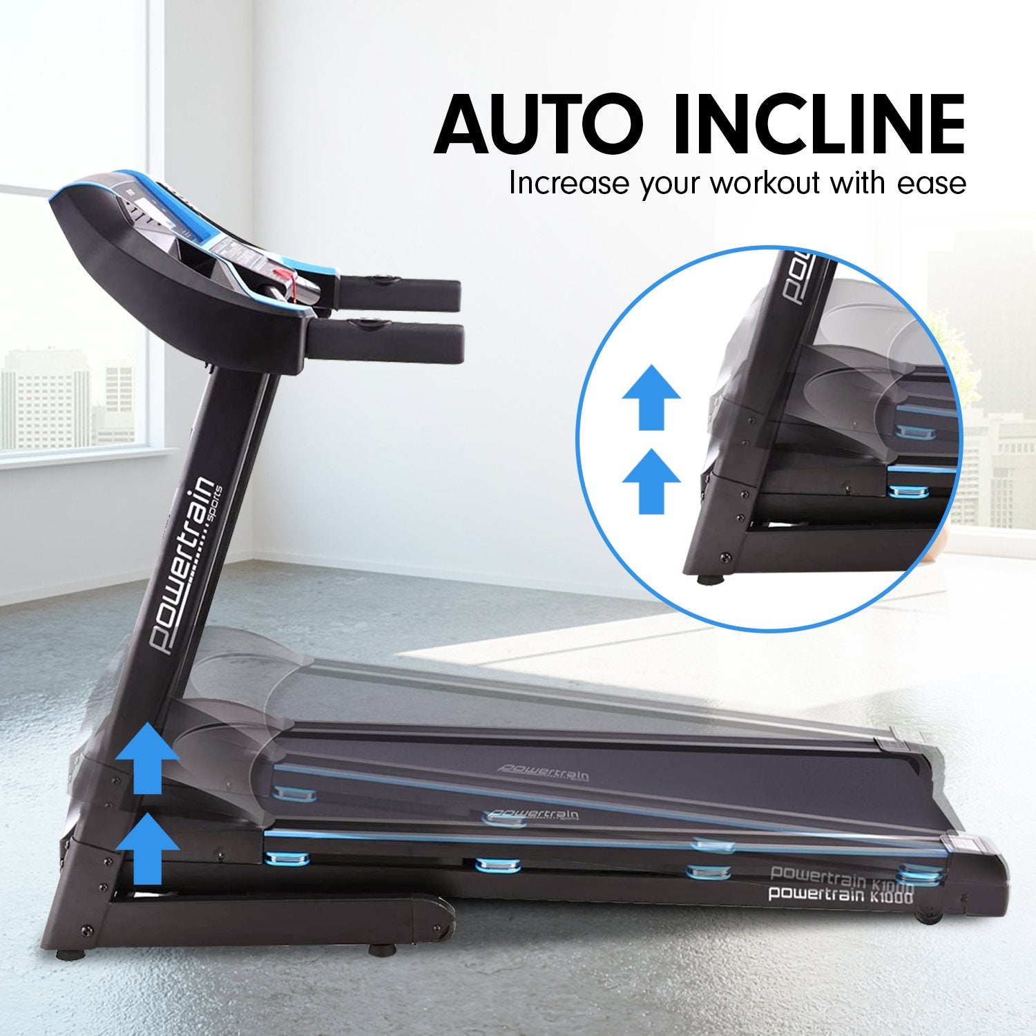 K1000 Foldable Treadmill with Incline for Home Gym Cardio