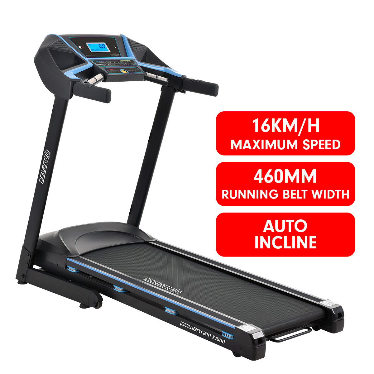 K1000 Foldable Treadmill with Incline for Home Gym Cardio