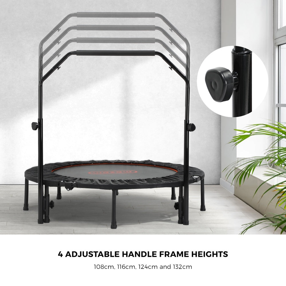 48" Trampoline Round Fitness Rebounder Handrail