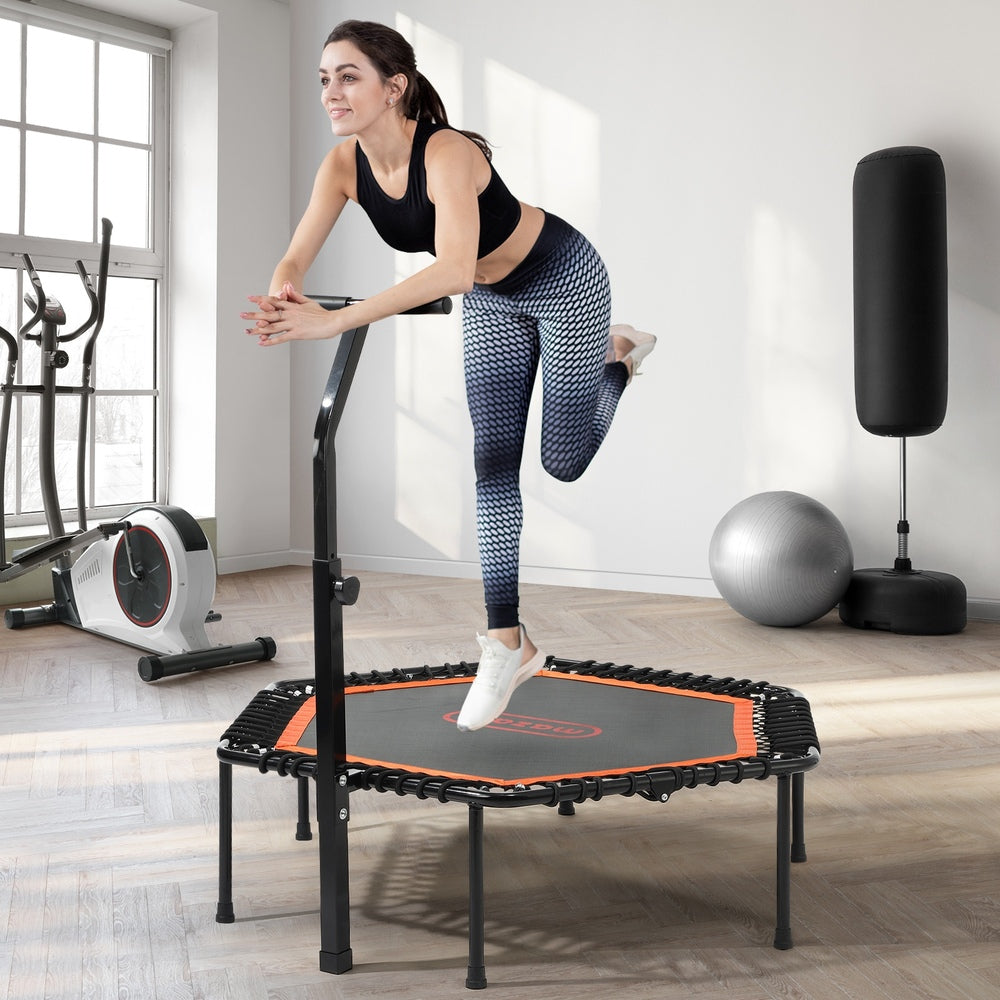 Trampoline Rebounder Fitness Adjustable Handrail 50 Inch