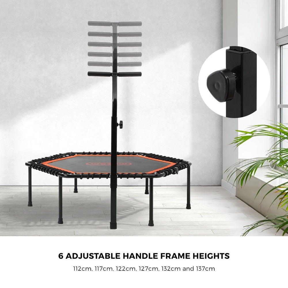 Trampoline Rebounder Fitness Adjustable Handrail 50 Inch