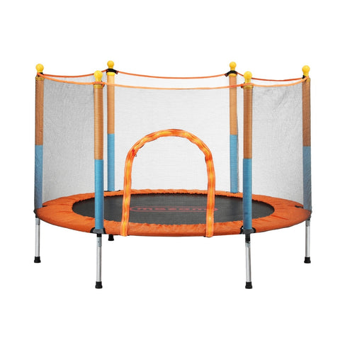 60 Inch Kids Trampoline Enclosure Safety Net Horizontal Bar