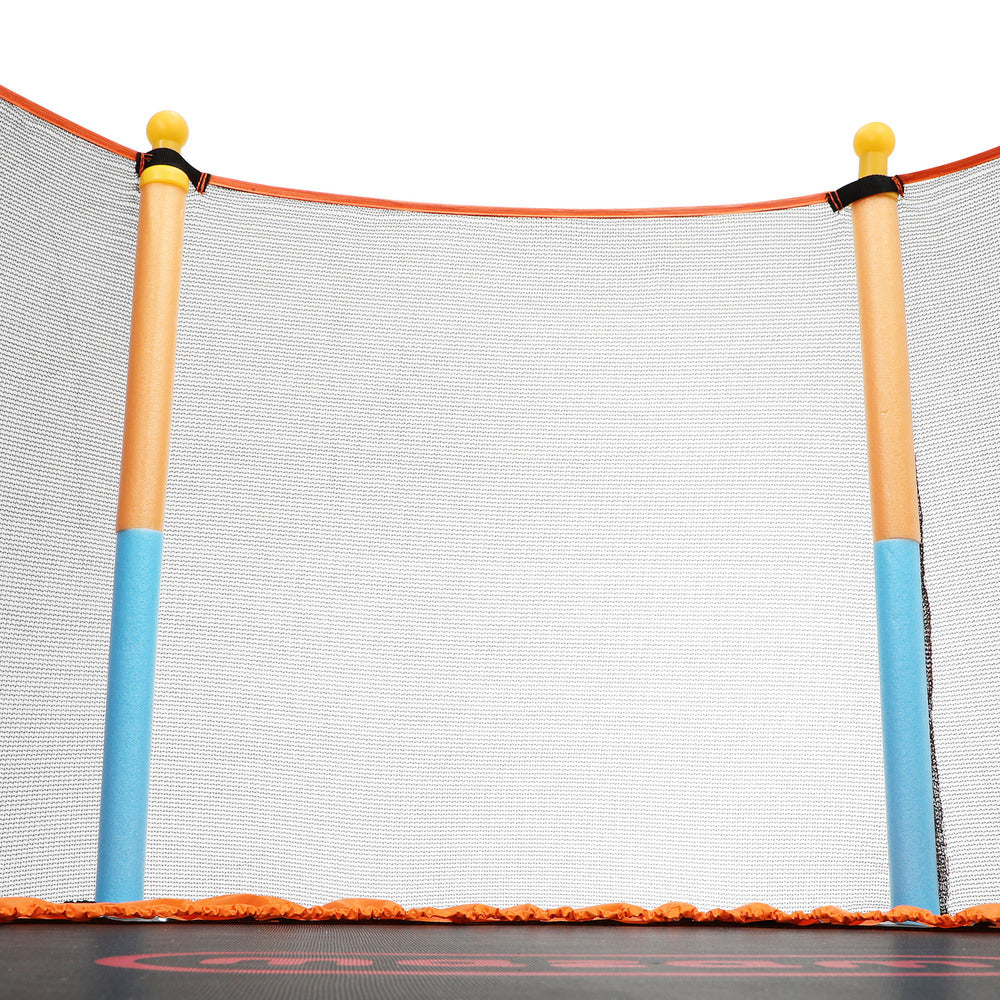 60 Inch Kids Trampoline Enclosure Safety Net Horizontal Bar