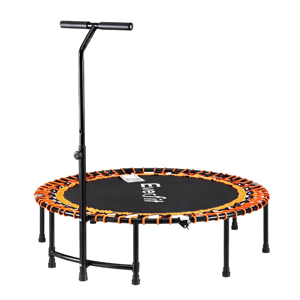 48-Inch Foldable Fitness Trampoline with Handrail