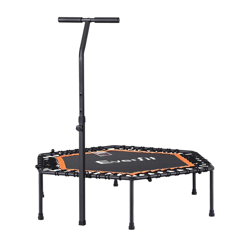 51-Inch Hexagon Trampoline with Adjustable Handrail