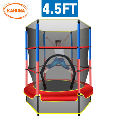 Kids Mini 4.5 ft Trampoline - Red Blue