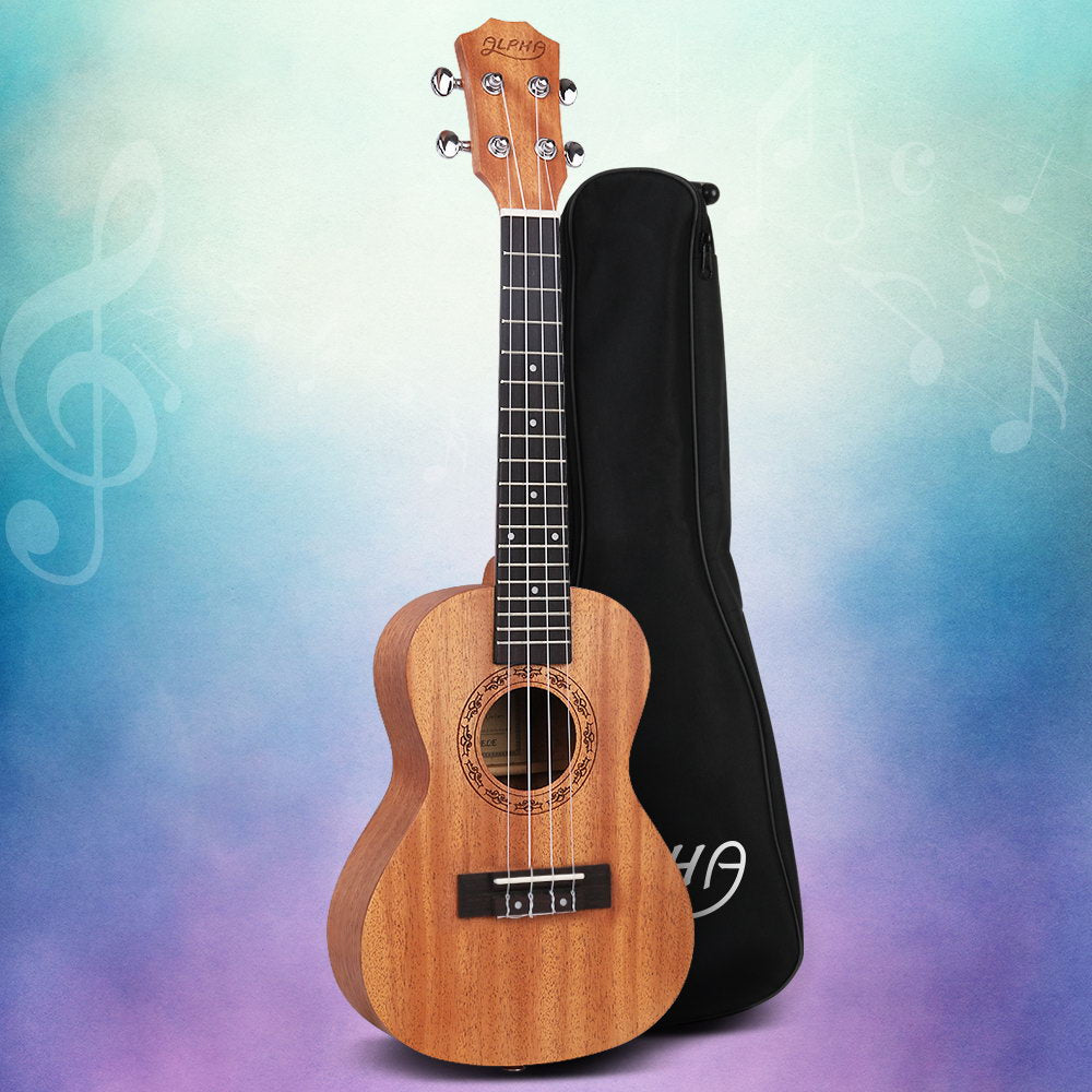 Elegant Mahogany Concert Ukulele - 23" with Bag